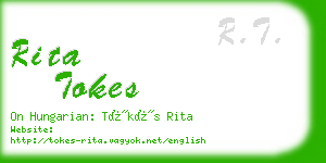 rita tokes business card